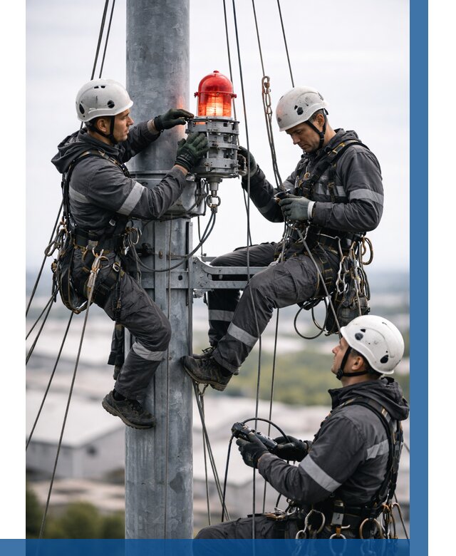 Монтаж заградительных огней в Алексеевке от 8605 р. | ВЫСОТНИК-Лкв