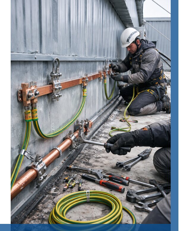 Монтаж заземления здания в Алексеевке от 25310 р. | ВЫСОТНИК-Лкв