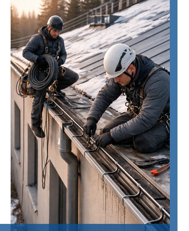 Монтаж греющего кабеля на кровле в Алексеевке от 456 р. | ВЫСОТНИК-Лкв