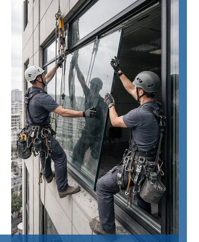 Замена стеклопакетов на высоте в Алексеевке от 5568 р. | ВЫСОТНИК-Лкв