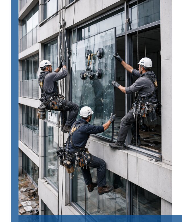 Фасадное остекление и монтаж витражей зданий в Алексеевке под ключ