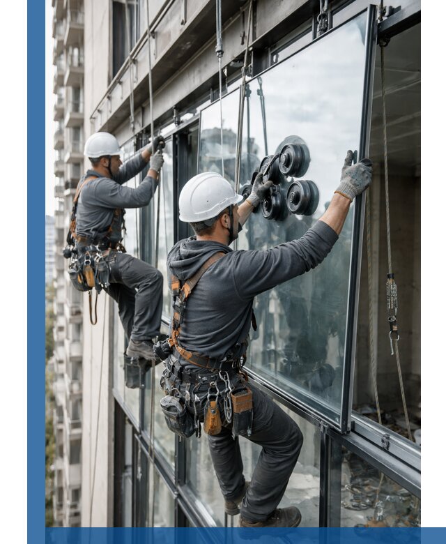 Витражное остекление фасадов и лоджий в Алексеевке под ключ