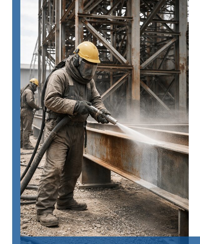 Пескоструйная очистка металлоконструкций в Алексеевке промышленная