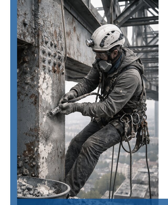 Удаление старой краски с металлических конструкций в Алексеевке