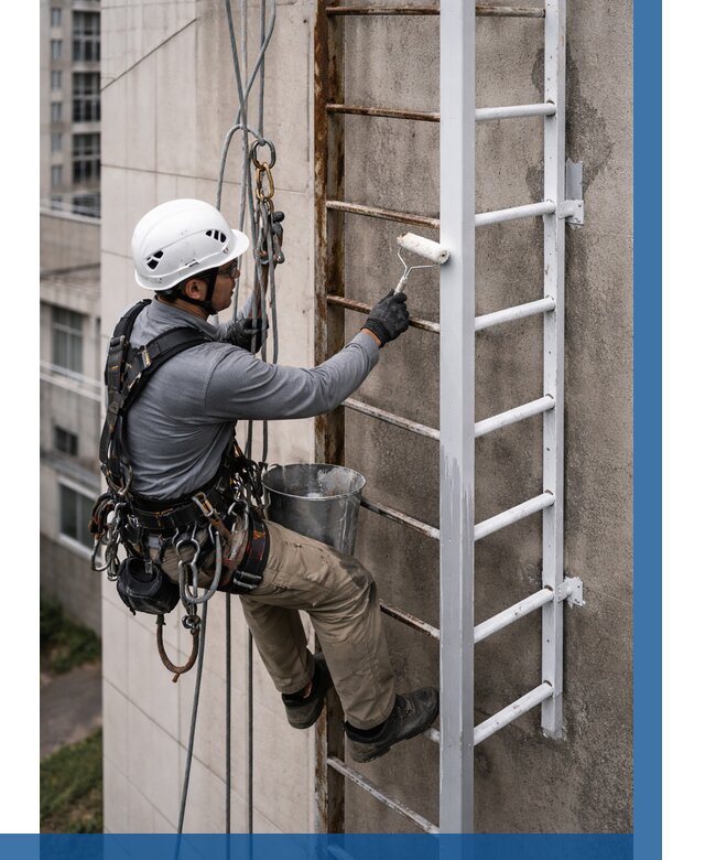 Покраска пожарных лестниц в Алексеевке от 4556 р. | ВЫСОТНИК-Лкв