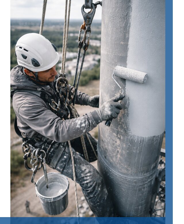 Покраска мачт связи под ключ в Алексеевке от 861 р. | ВЫСОТНИК-Лкв