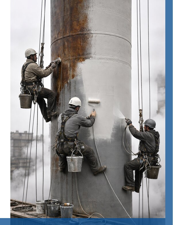 Покраска дымовых труб в Алексеевке от 8605 р. | ВЫСОТНИК-Лкв