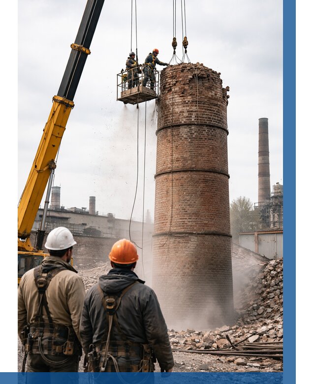 Демонтаж дымовой трубы в Алексеевке от 91116 р. | ВЫСОТНИК-Лкв, смета