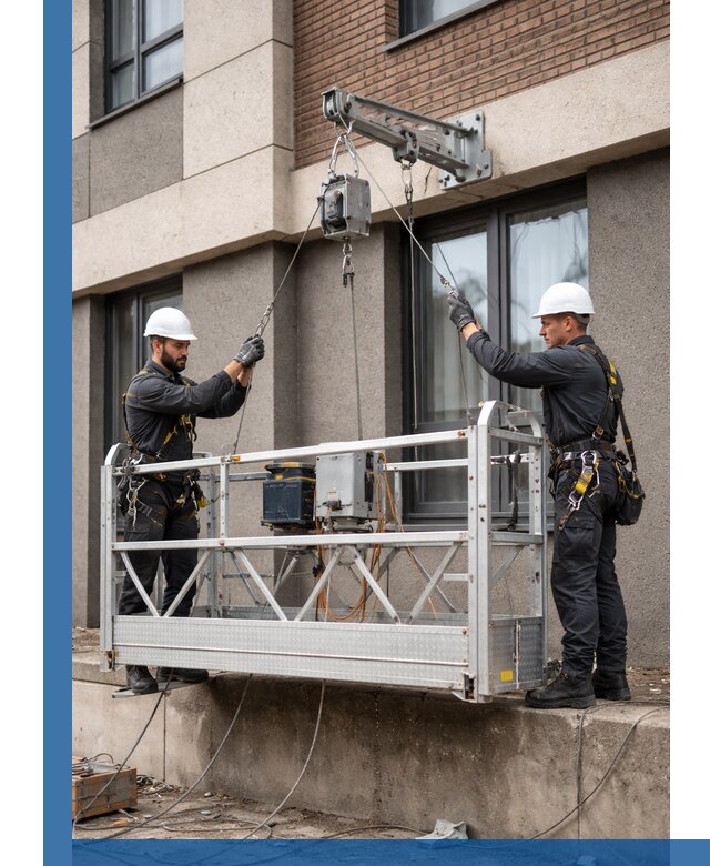 Монтаж и подъем фасадной люльки в Алексеевке с гарантией безопасности