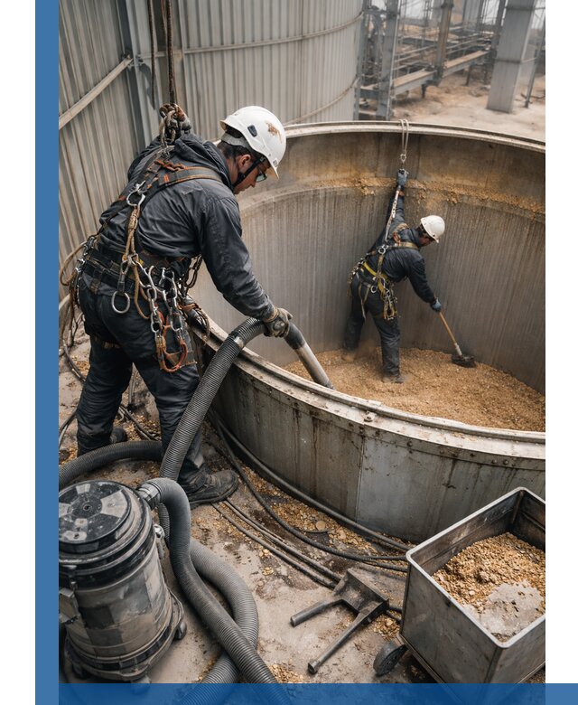 Профессиональная чистка зерновых бункеров в Алексеевке с выездом