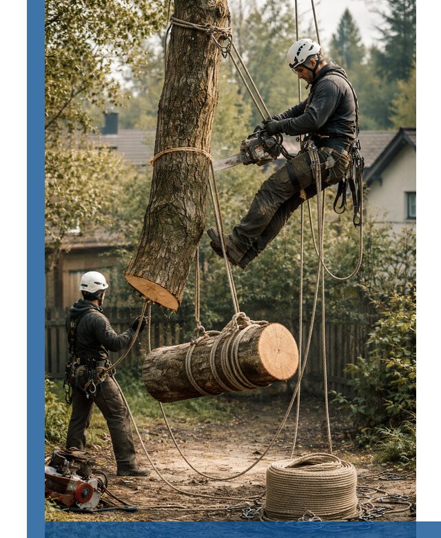 Валка деревьев частями в Алексеевке, безопасно и аккуратно