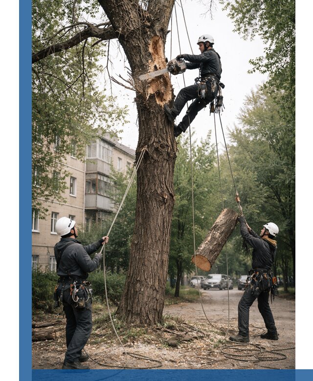 Срочное удаление аварийных деревьев в Алексеевке с гарантией безопасности