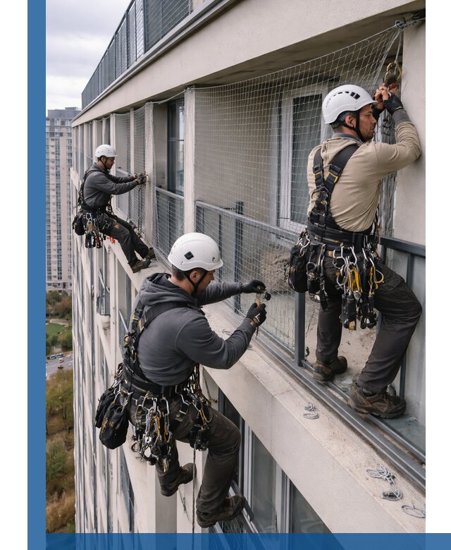 Профессиональный монтаж защитной сетки от птиц в Алексеевке