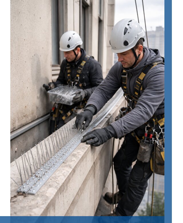 Установка шипов от птиц в Алексеевке от 861 р. | ВЫСОТНИК-Лкв